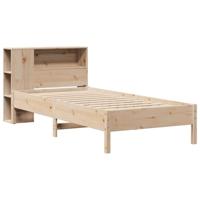 Bed met boekenkast zonder matras massief grenenhout 90x190 cm - thumbnail