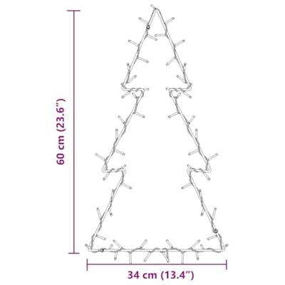VidaXL Kerstverlichting kerstboom silhouet 80 leds warm wit