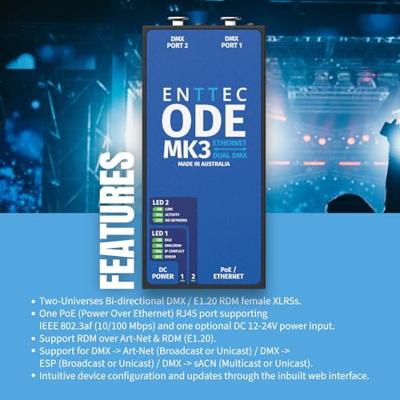 Enttec Open DMX Ethernet with PoE MK3 DMX interface