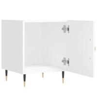 Nachtkastjes 2 st 40x40x50 cm bewerkt hout wit - thumbnail