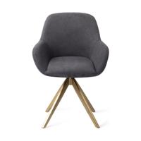 Jesper Home Eetkamerstoel 'Kushi' Turn Gold, kleur Black-Out - thumbnail