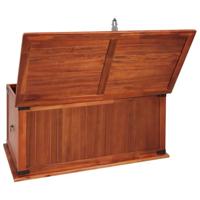 Opbergkist 79x34x32 cm massief acaciahout - thumbnail