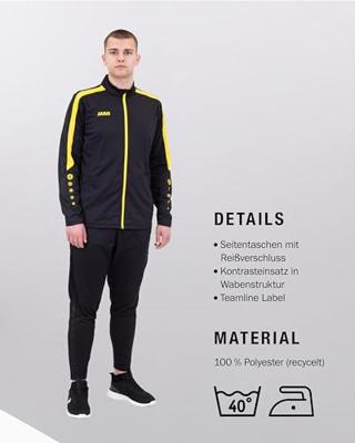 JAKO M9123K Trainingspak Polyester Power Kids - Zwart/Citroen - 140