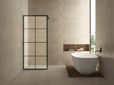 Wiesbaden Maaz inloopdouche met raster en handdoekhouder 900 x 2000 x 10 mm helder glas/mat zwart 20.3960