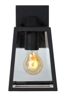 Lucide MATSLOT - Wandlamp Binnen/Buiten - 1xE27 - IP23 - Zwart - thumbnail