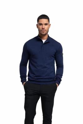 Malelions Knitted Quarter Zip Mmd10999002 Trui 42008 Navy Malelions Knitted Quarter Zip Mmd10999002 Trui 42008 Navy