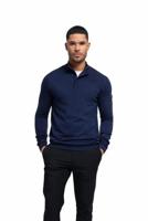 Malelions Knitted Quarter Zip Mmd10999002 Trui 42008 Navy - thumbnail