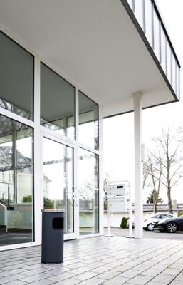 Durable Combi-asbak | d.250xH630mm antraciet | staalplaat | 1 stuk - 333258 333258