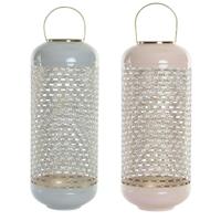 Kaarshouder DKD Home Decor Blauw Roze Aluminium 24 x 24 x 60 cm 24 x 24 x 71 cm (2 Stuks) (2 Onderdelen) - thumbnail