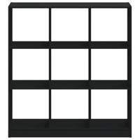 Boekenkast 102x32x108 cm bewerkt hout zwart - thumbnail