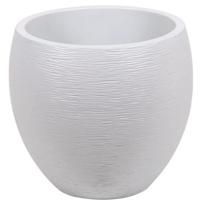 EDA Round Pot Graphit Ø50cm - Inhoud 46L - Witte ceruse - thumbnail