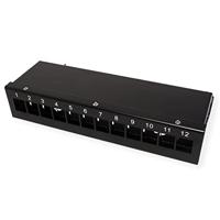 VALUE Keystone module houder, 12 Poorts, zwart - thumbnail