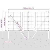 Weidehekwerk Zilver 25 x 0.8 m Gegalvaniseerd staal - thumbnail