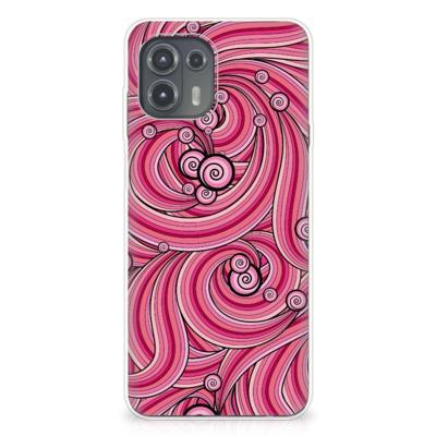 Motorola Edge 20 Lite | Hoesje maken | Swirl Pink