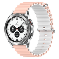 Ocean Style bandje - Lichtroze / wit - Samsung Galaxy Watch 4 Classic - 42mm & 46mm - thumbnail