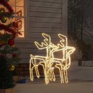 VidaXL Kerstfiguur rendier 2 st 76x42x87 cm warmwit - thumbnail