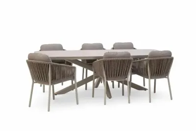 Trestino diningset valence caudry latte