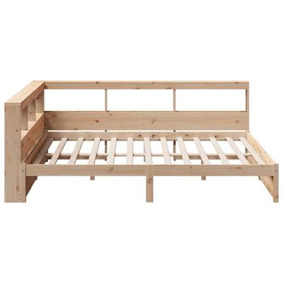 Bed met boekenkast zonder matras massief grenenhout 140x200 cm