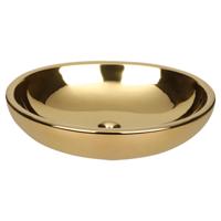 Waskom Differnz Dias Ovaal 50x38x14 cm Keramiek Goud - thumbnail