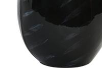 Vaas DKD Home Decor 23 x 13 x 41 cm Kristal Zilverkleurig Zwart Aluminium Modern - thumbnail