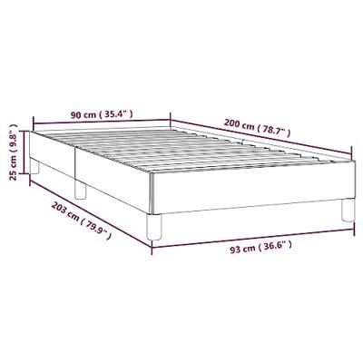 Bedframe zonder matras 90x200 cm stof zwart