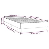 Bedframe stof taupe 90x200 cm - thumbnail