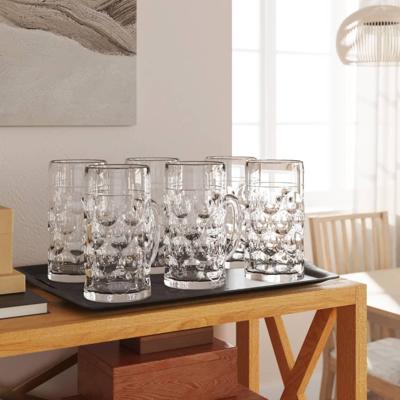 VidaXL Bierpullen met handvat 6 st 500 ml glas VidaXL Bierpullen met handvat 6 st 500 ml glas