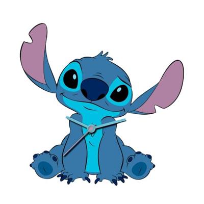 wandklok stitch 50 cm - blauw