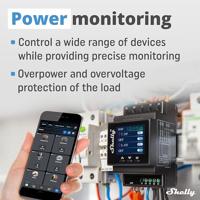 Shelly Shelly Pro 4PM DIN-railrelais Bluetooth, WiFi Shelly - thumbnail