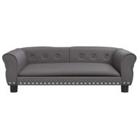 Hondenmand 95x55x30 cm kunstleer grijs - thumbnail