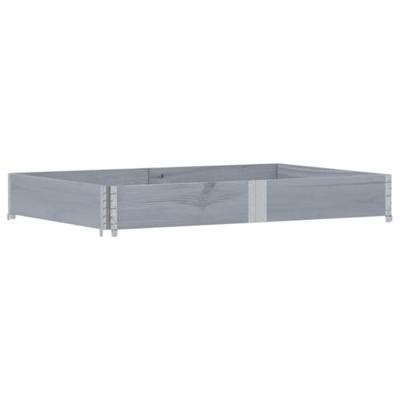 VidaXL Plantenbak 150x100 cm massief grenenhout grijs