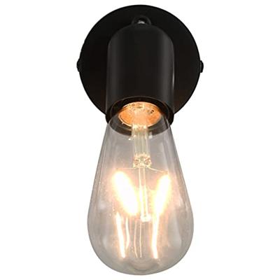 VidaXL Spotlights 2 st met filament peren 2 w e27 zwart
