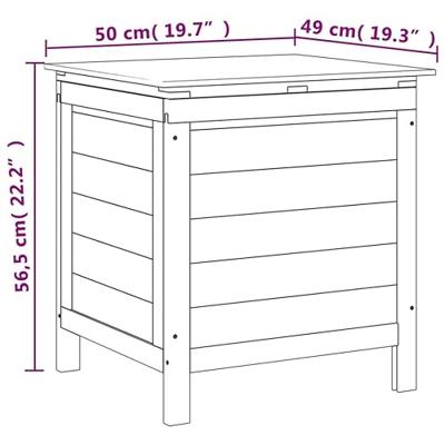 Tuinbox 50x49x56,5 cm massief vurenhout wit - thumbnail