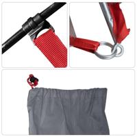 VidaXL Strandtent 274x178x170/148 cm 185t polyester grijs - thumbnail