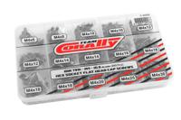 Team Corally - Flat Head Hex schroeven set M4 - Zwart (265 pcs) - thumbnail