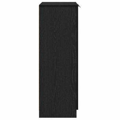 Schoenenkast Zwart eiken 59 x 35 x 100 cm Bewerkt hout