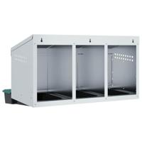 Kippennestkast 3 compartimenten wandmontage gegalvaniseerd staal - thumbnail