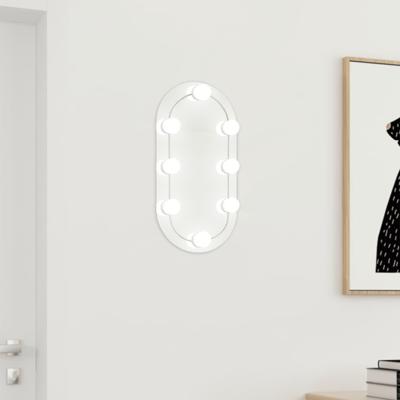 VidaXL Spiegel met led-verlichting 40x20 cm glas ovaal