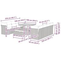 Tuinbankenset 11 pcs Beige poly rattan - thumbnail