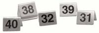 Bordje / tafelnummer set 31 tot 40 rvs - thumbnail
