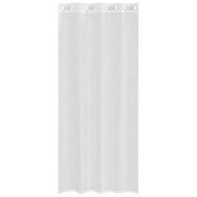 Gordijnen voile met doorvoertules 2 st wit
