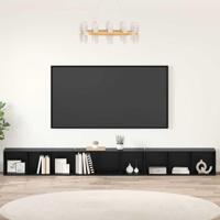 TV-kast 3 pcs Zwart eiken 37 x 35 x 107,5 cm Gelamineerd hout - thumbnail