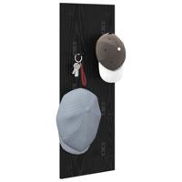 Wandgemonteerde kapstok Zwart eiken 30 x 1.5 x 80 cm - thumbnail