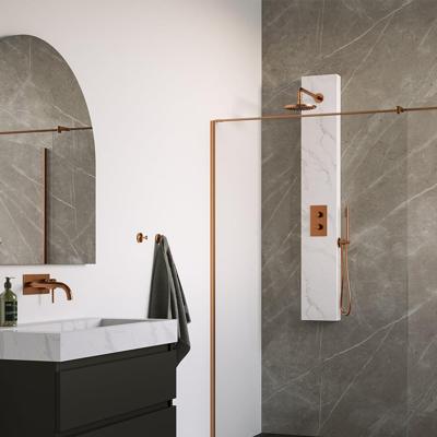 Copper Edition thermostatisch douchepaneel Calacatta Gold SET 01