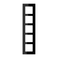 Jung LS Design Afdekraam Zwart 5-voudig Duroplast - thumbnail