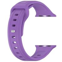 By Qubix - Square siliconen band - Paars - Compatible met Apple Watch 44mm / 45mm / 46mm / 49mm - Compatible Apple watch bandjes - thumbnail