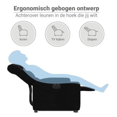 Sta-op-stoel elektrisch verstelbaar stof zwart
