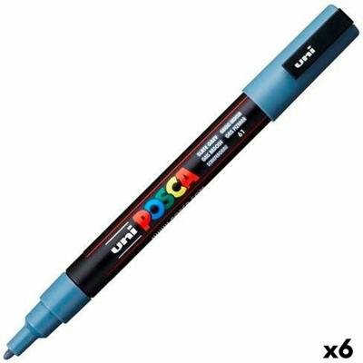 Markeerstift POSCA PC-3M Donker grijs (6 Stuks)