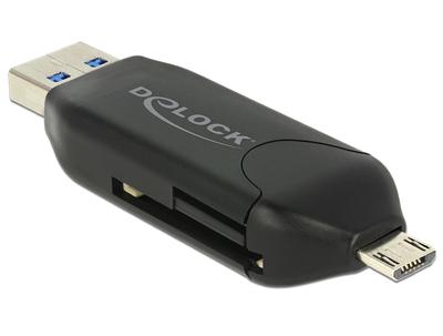 Delock 91734 Externe geheugenkaartlezer USB-A Zwart