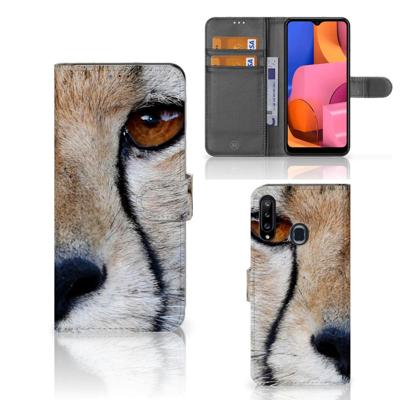 Samsung Galaxy A20s | Telefoonhoesje | Met pasjeshouder | Cheetah